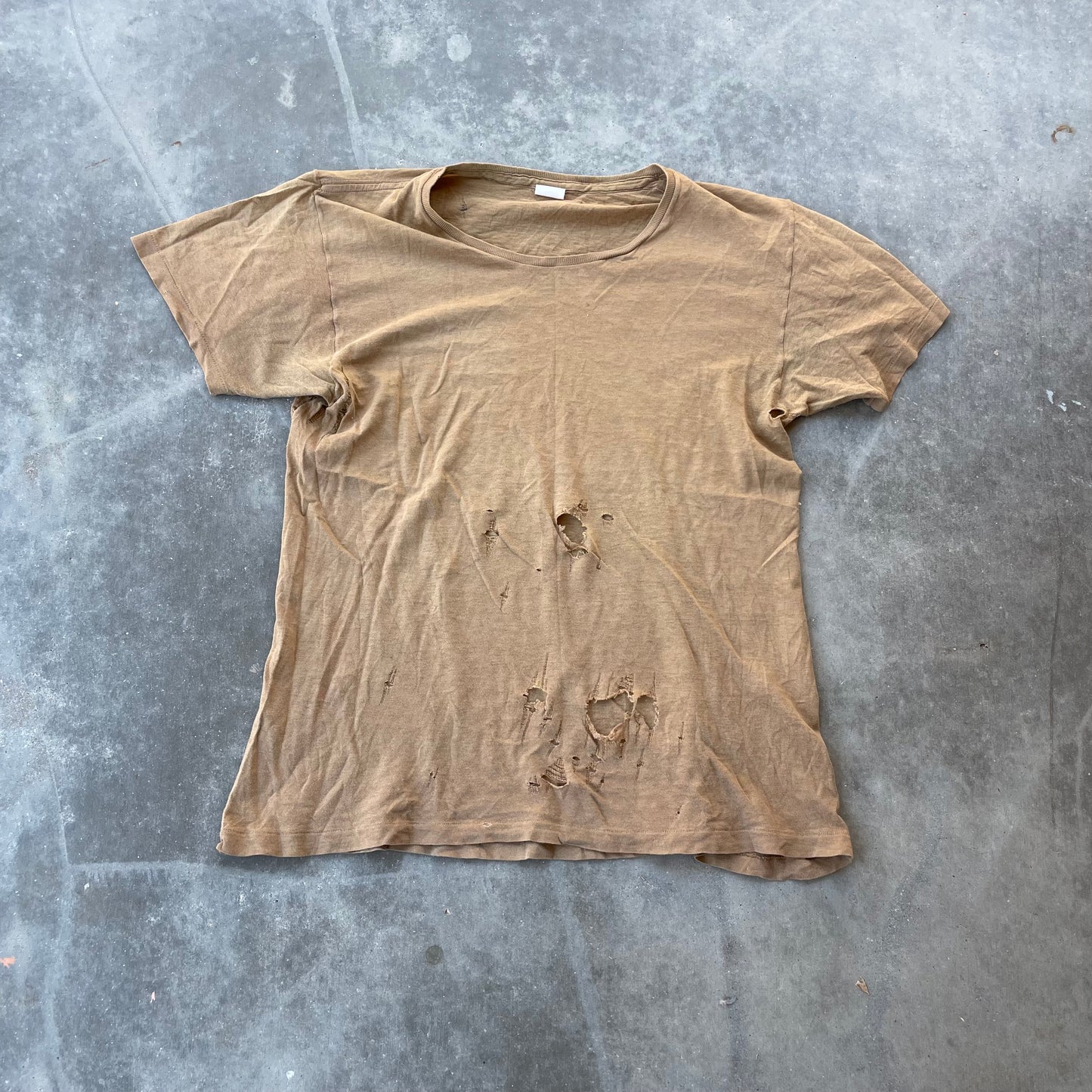 70’s Thrashed Neutral Brown Blank Tee