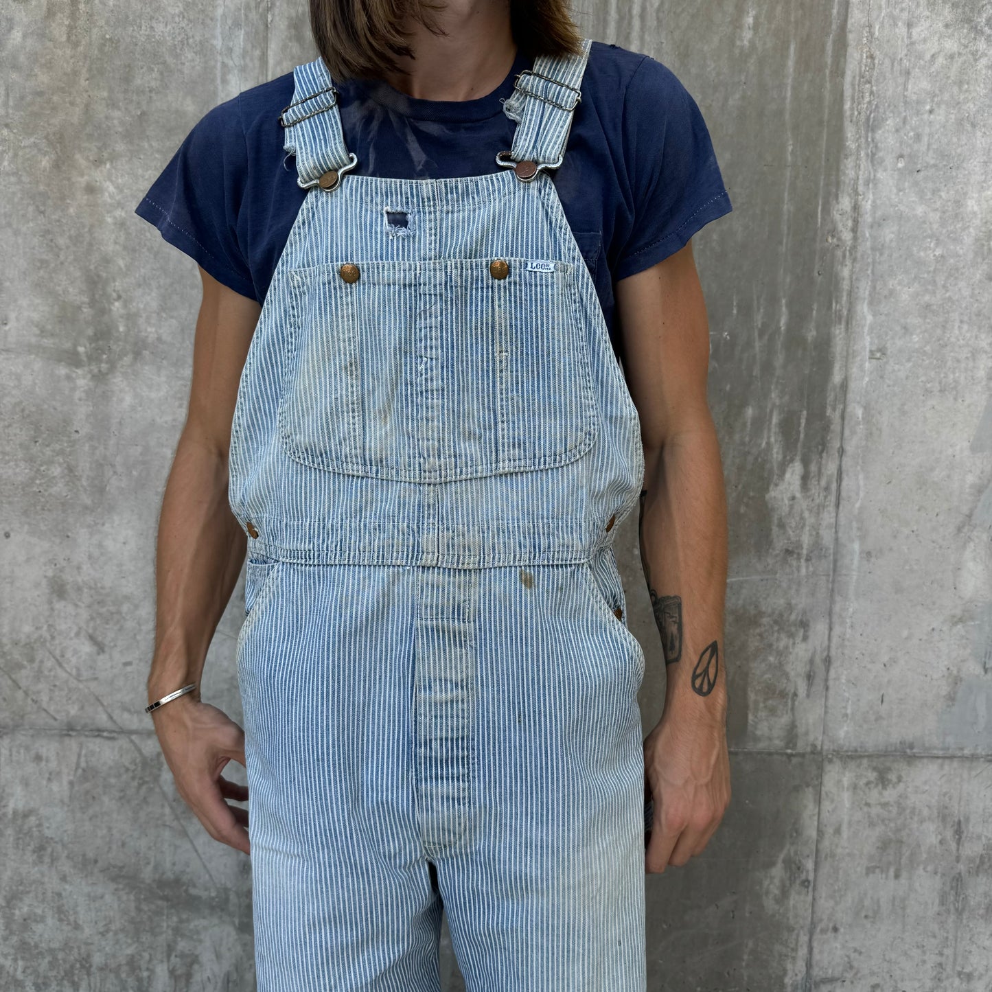 60s lee hickory stripe overalls