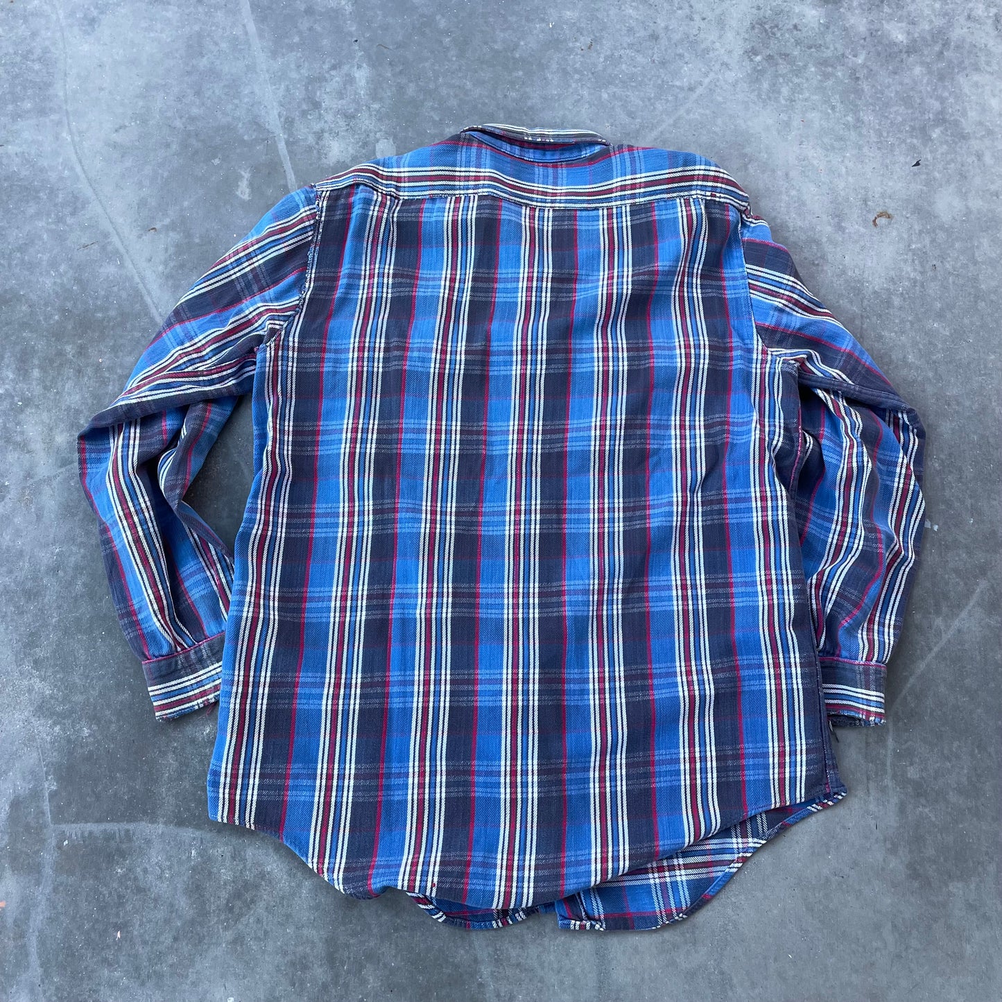 Montgomery Ward Sanforized Distressed Flannel