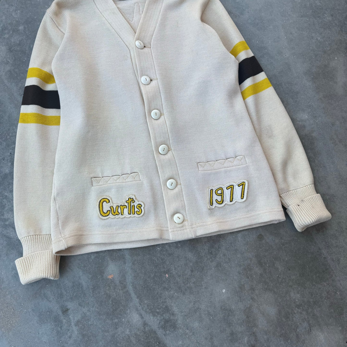 70s varsity cardigan