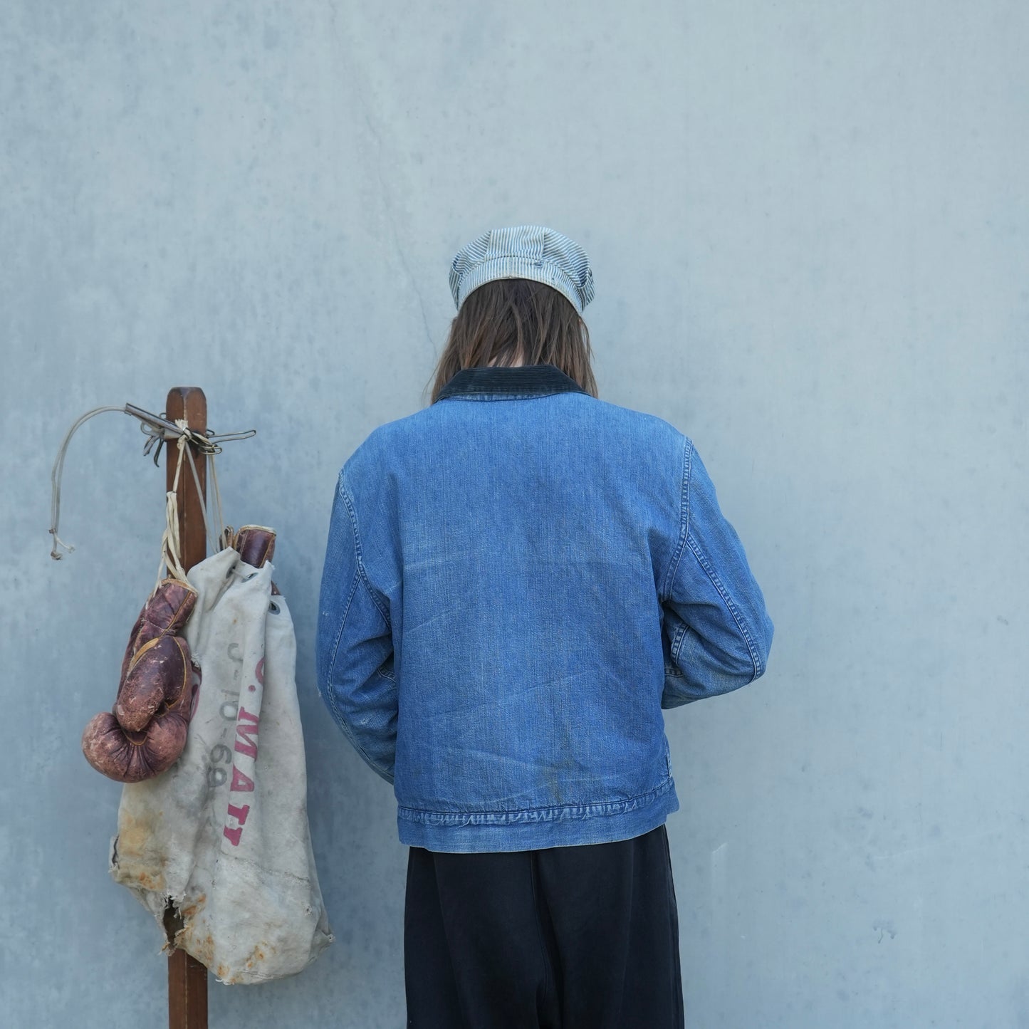 50s denim blanket lined jacket