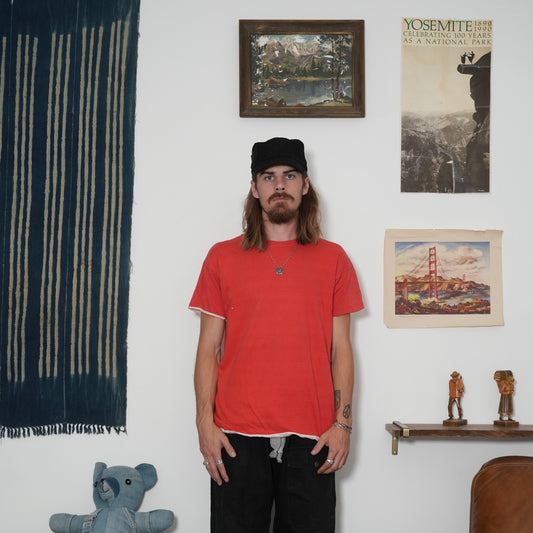 60s faded red gym tee