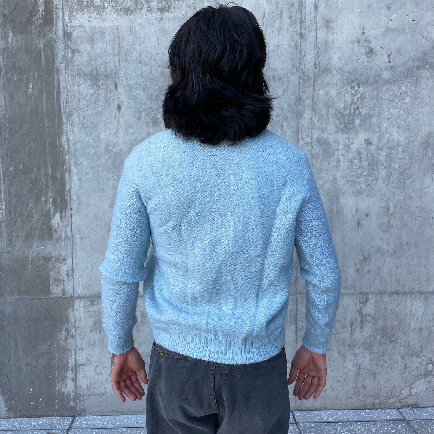 60’s Pastel Blue Mohair Cardigan