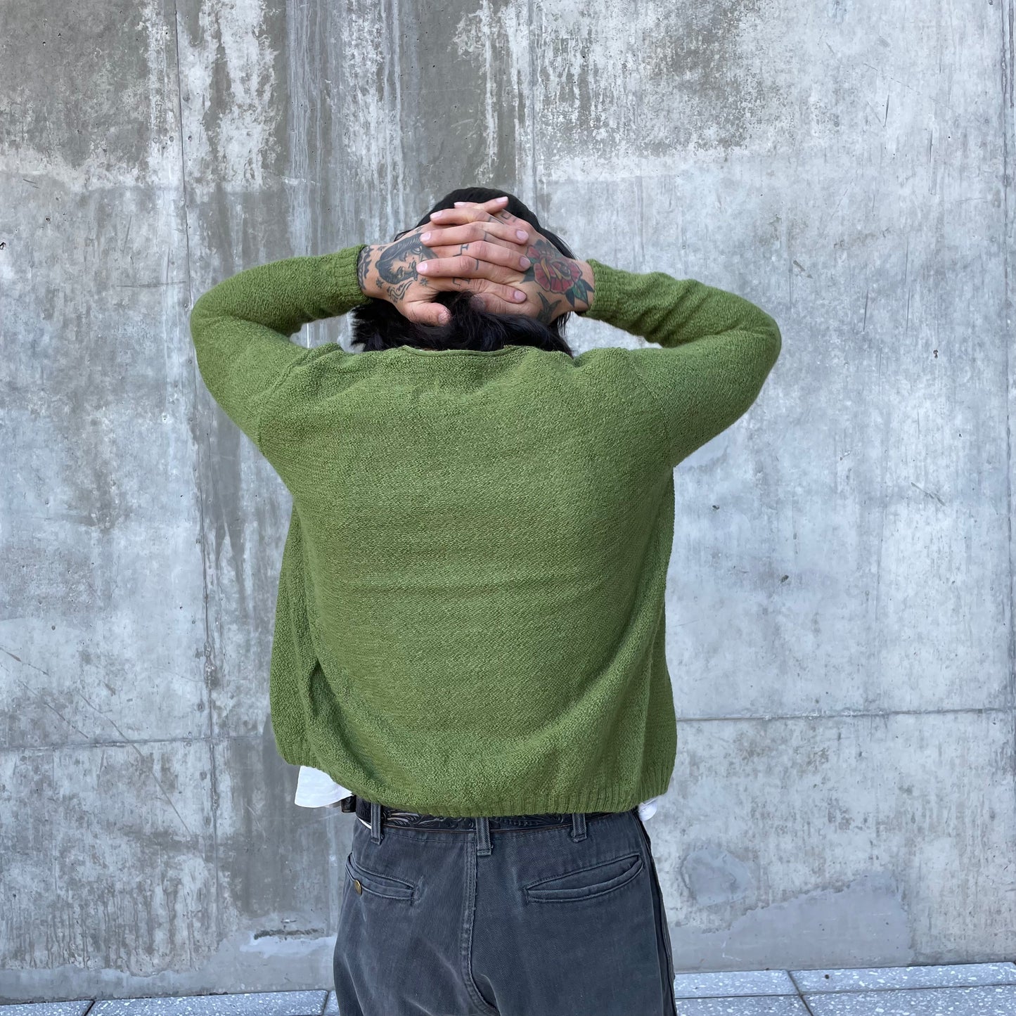 60’s Sage Green Mohair Cardigan