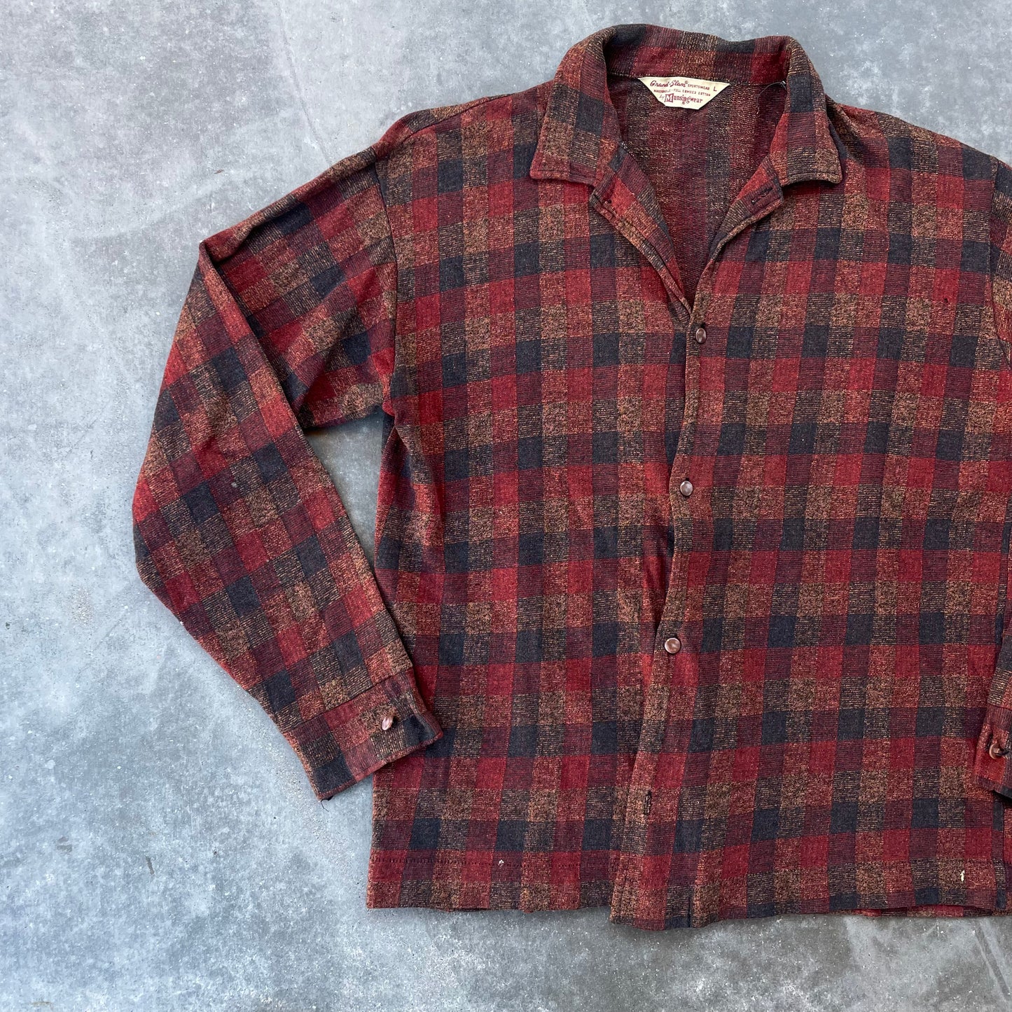 50’s/60’s Full Combed Cotton Plaid Flannel Shirt