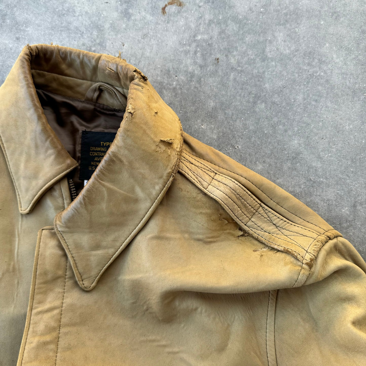 70s avirex a2 leather jacket