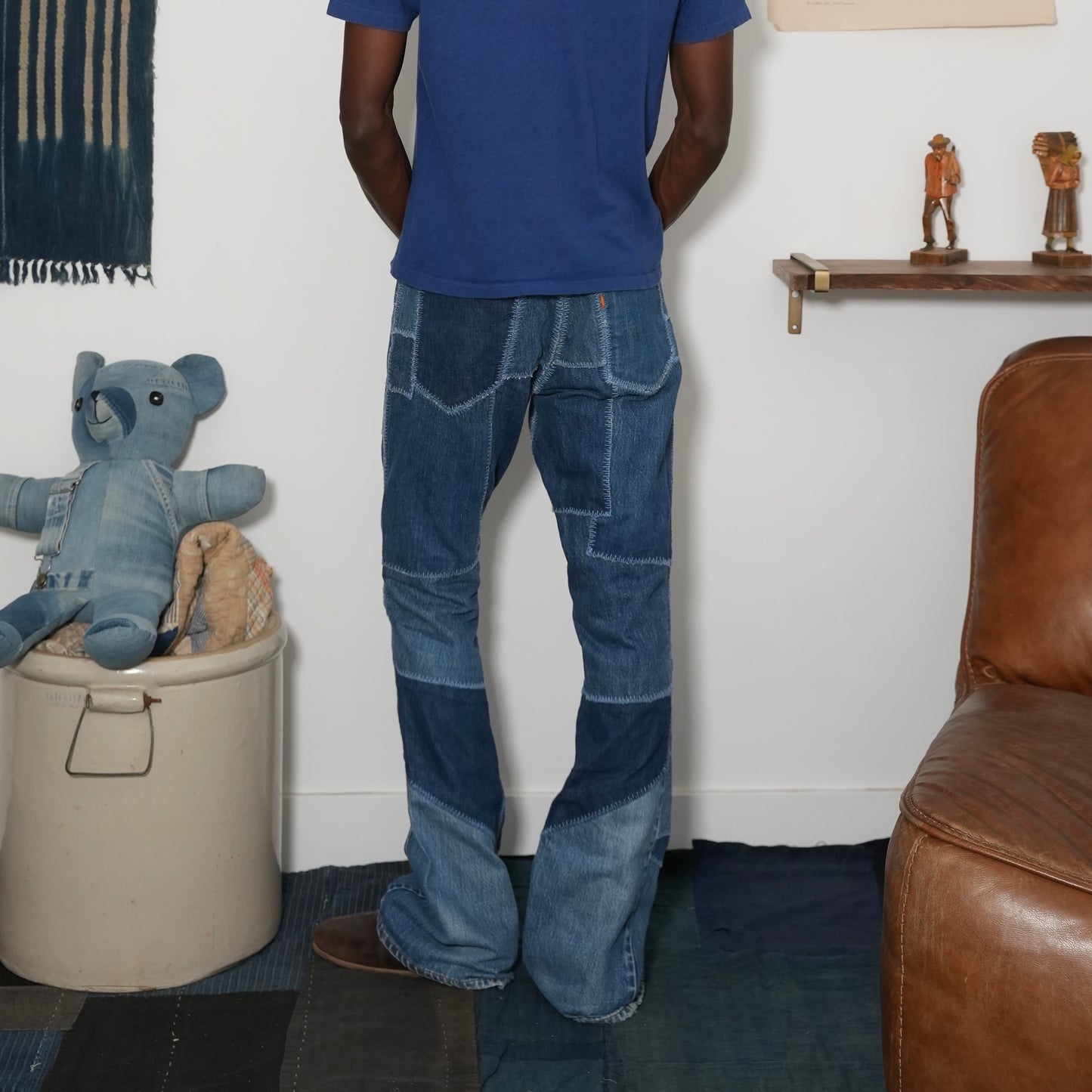 70s levi’s big e patch work flares