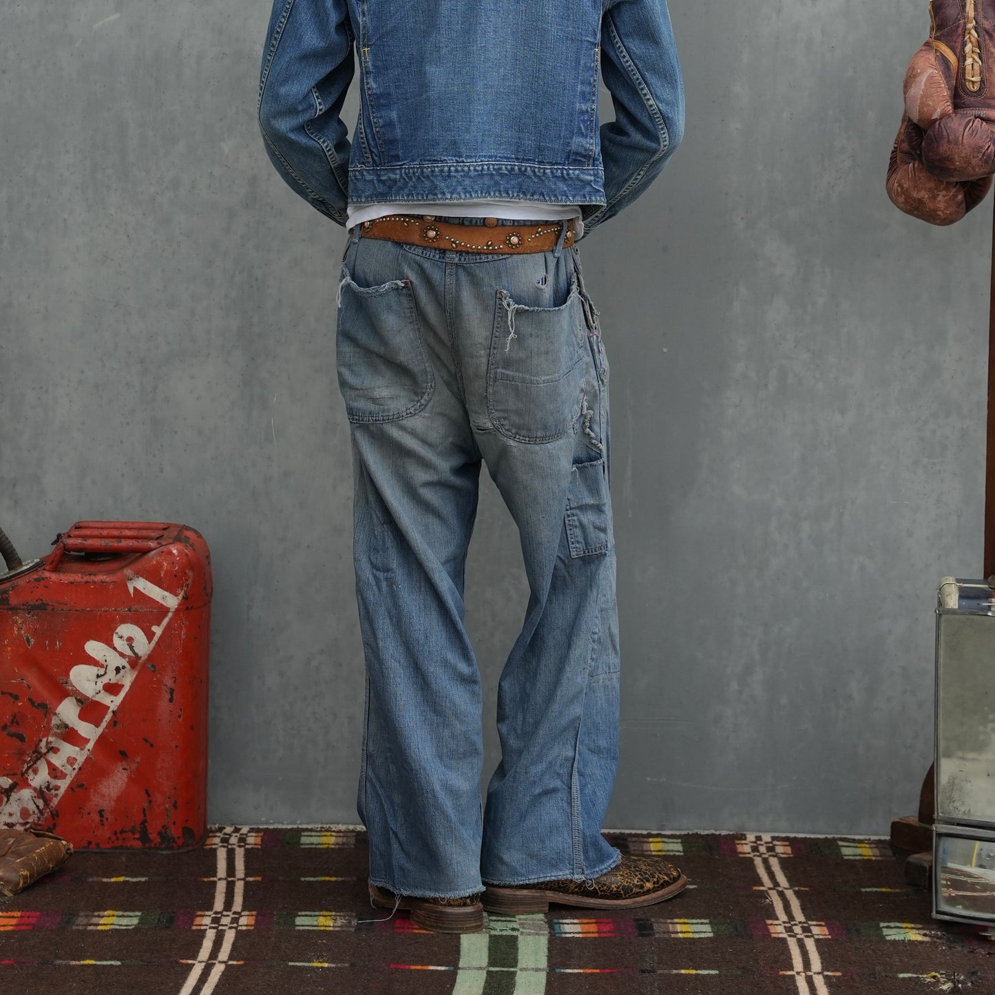 50s pay day overalls converted to pants