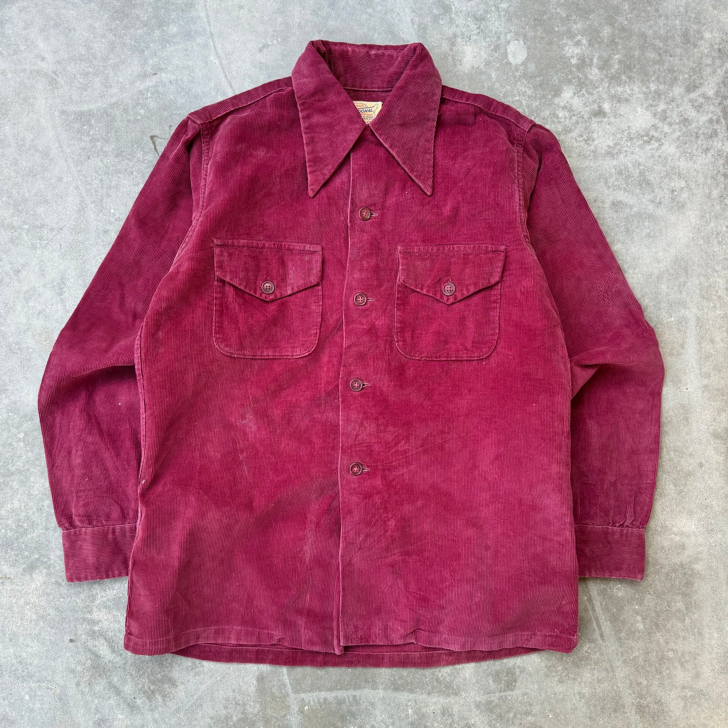 50s corduroy button up