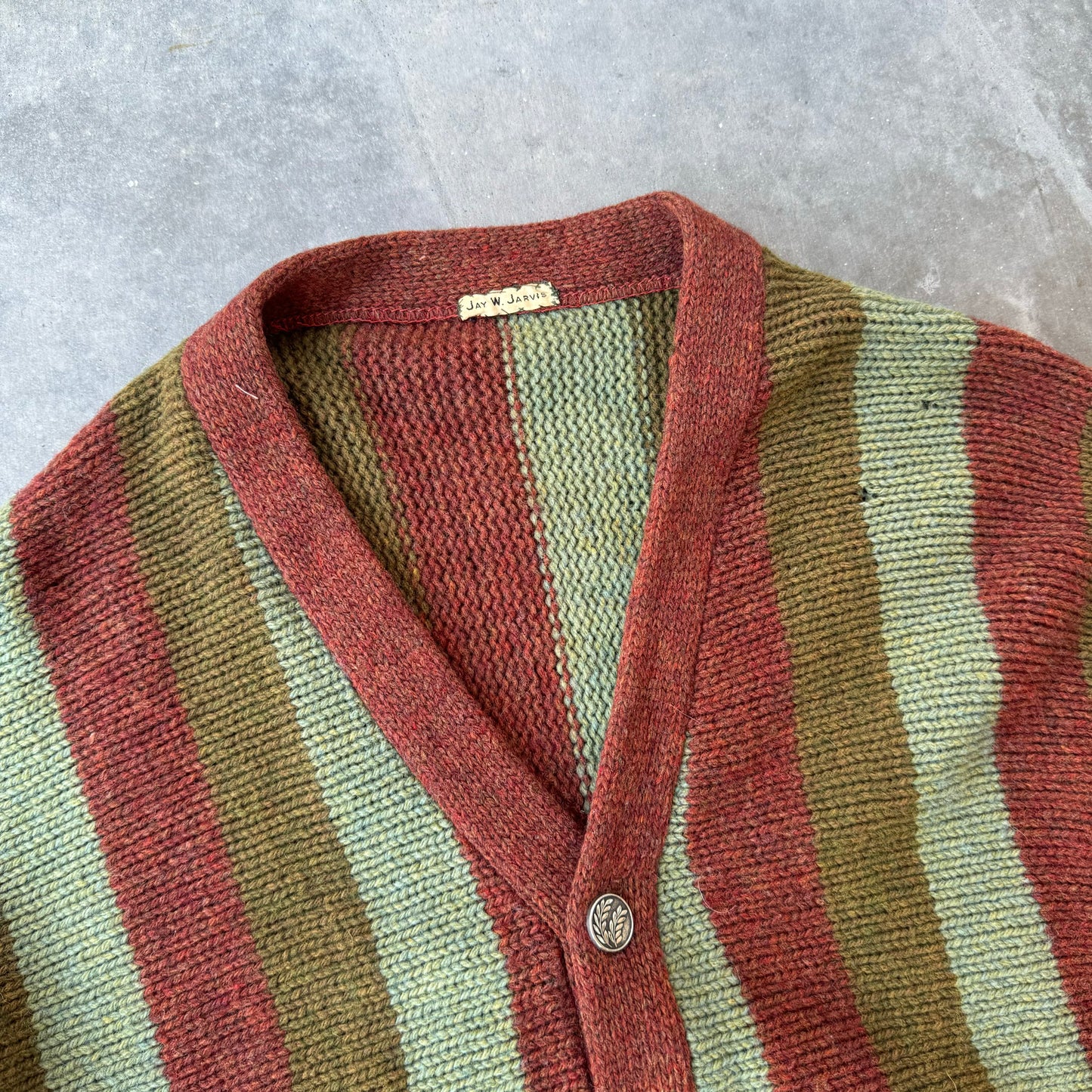 60s striped knit cardigan