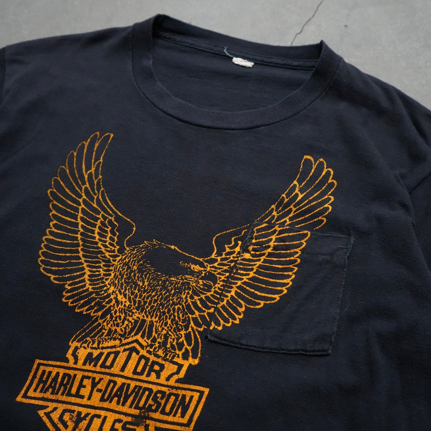 70s harley pocket tee