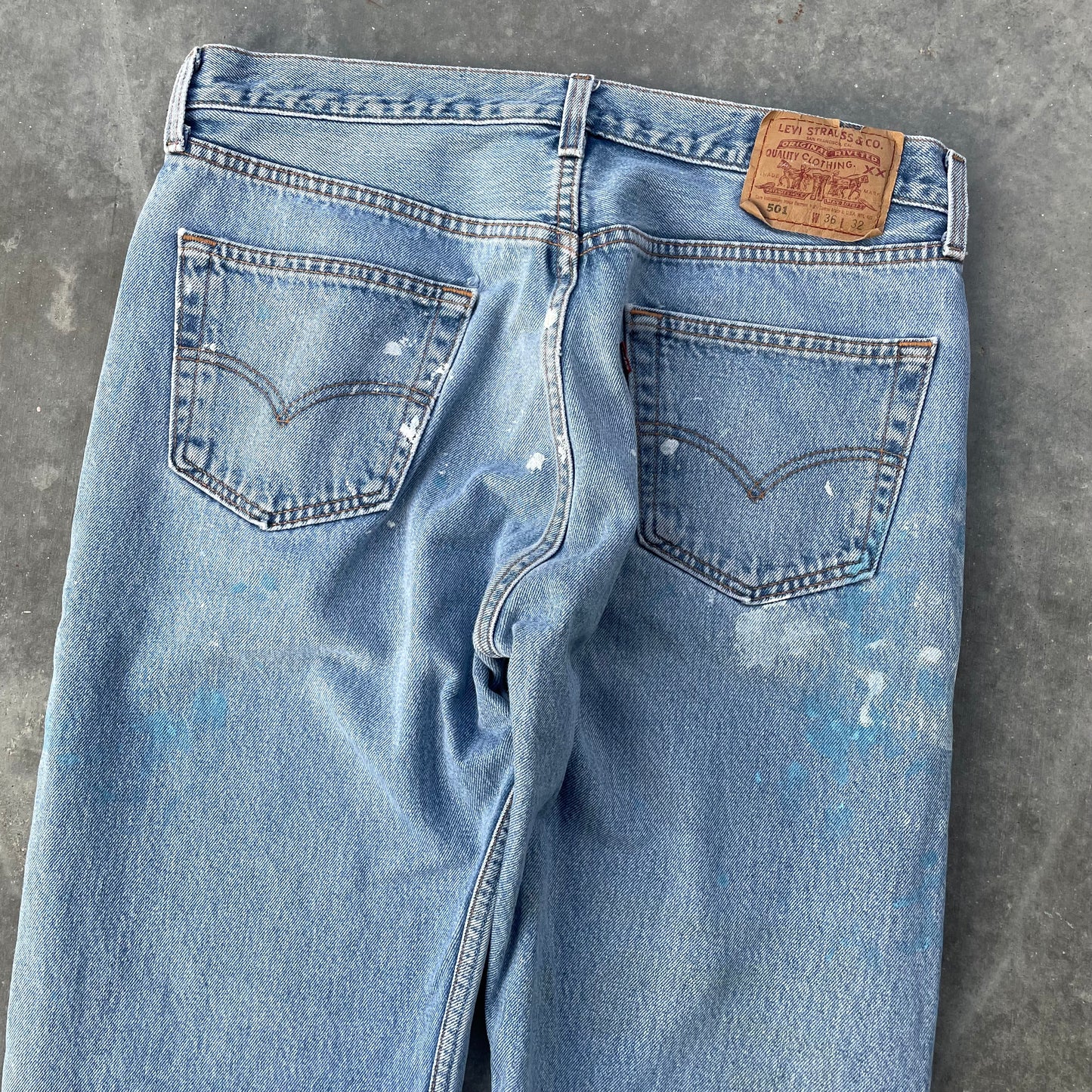 Paint Splattered Levi’s 501 Denim Jeans - Made in USA