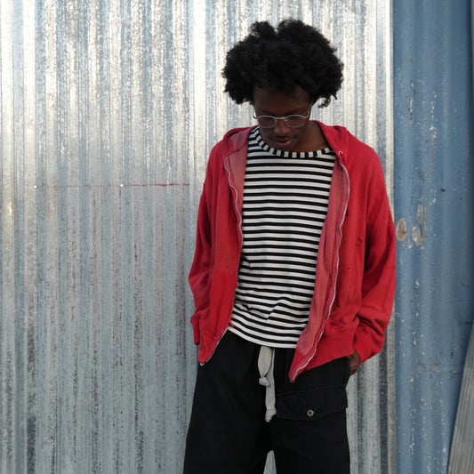 60s thrashed thermal lined zip up