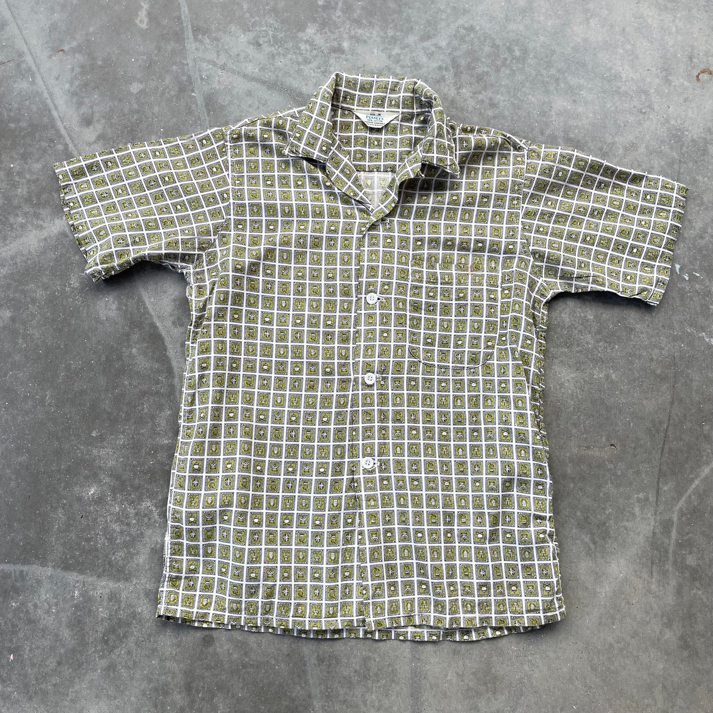 60’s Penneys Short Sleeve Loop Collar Shirt