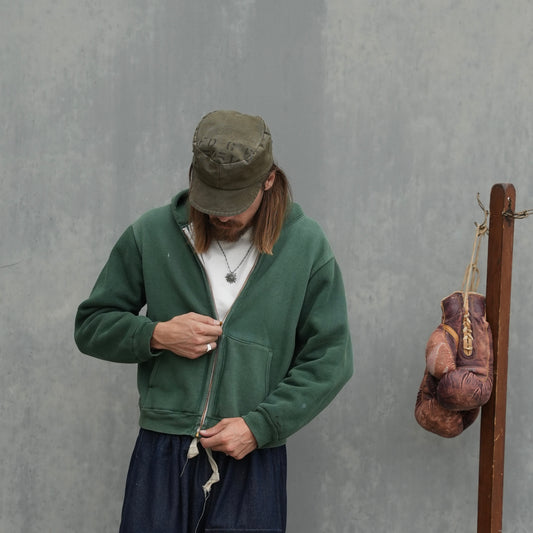 60s mayo spruce thermal lined zip up