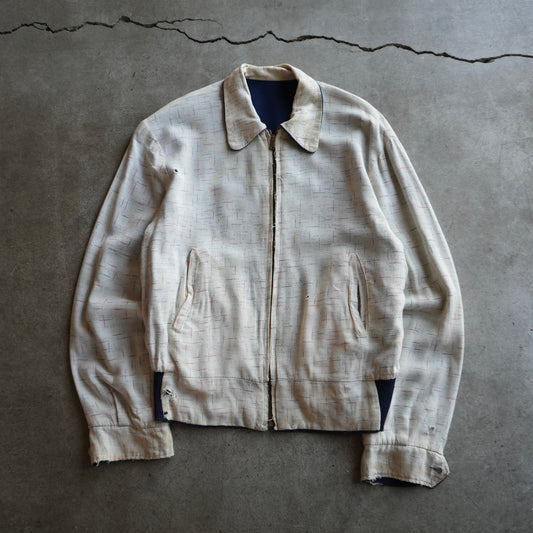 50s atomic print reversible rickey jacket
