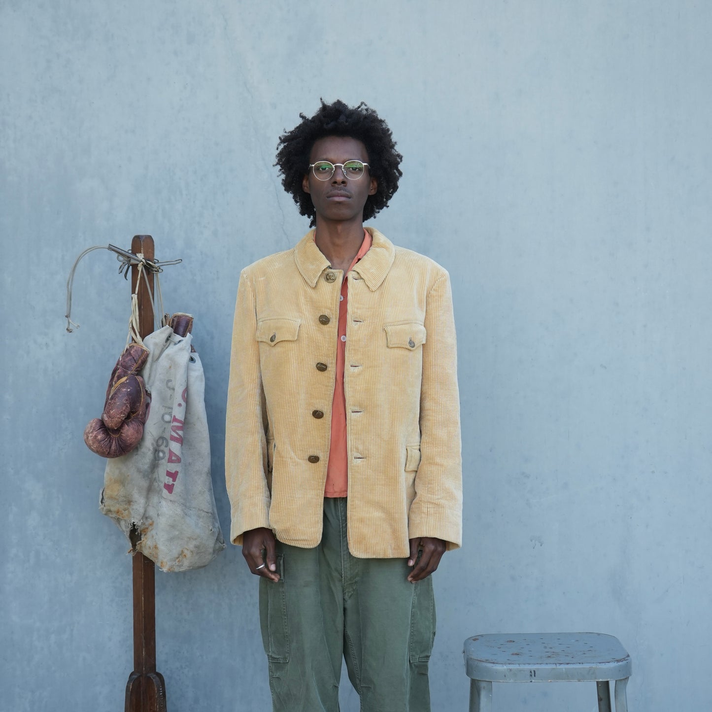 40s french corduroy hunting jacket