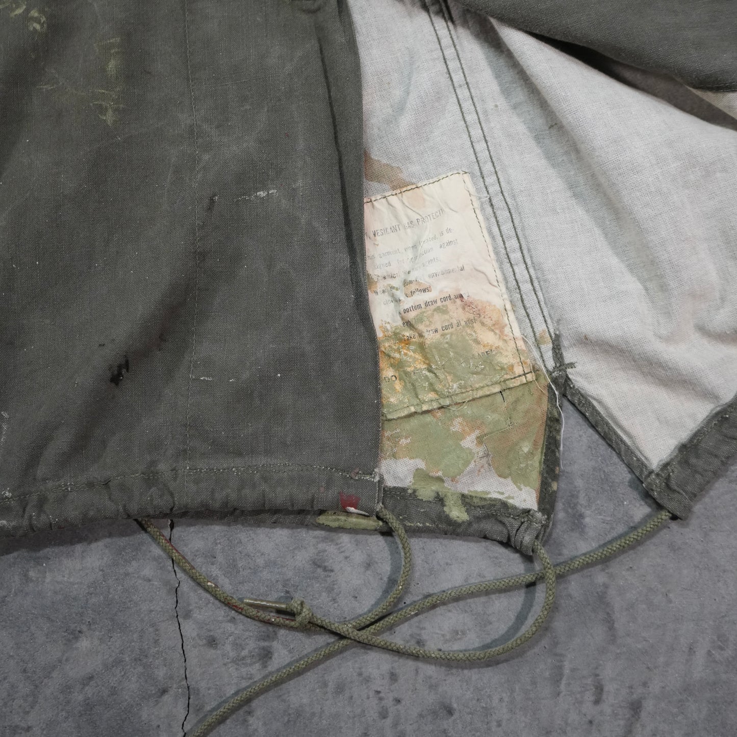 60s military painted fish tail parka