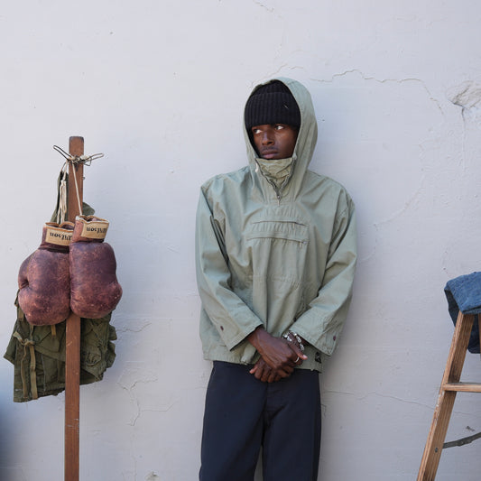 60s sage green anorak
