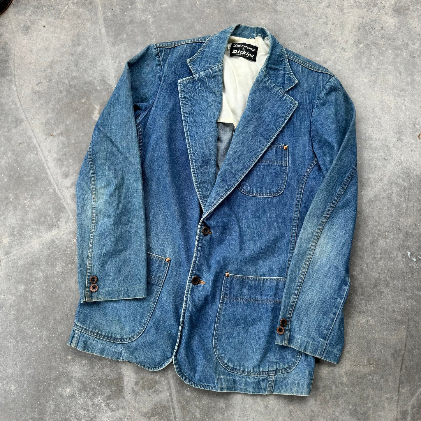 70s dickies denim suitcoat