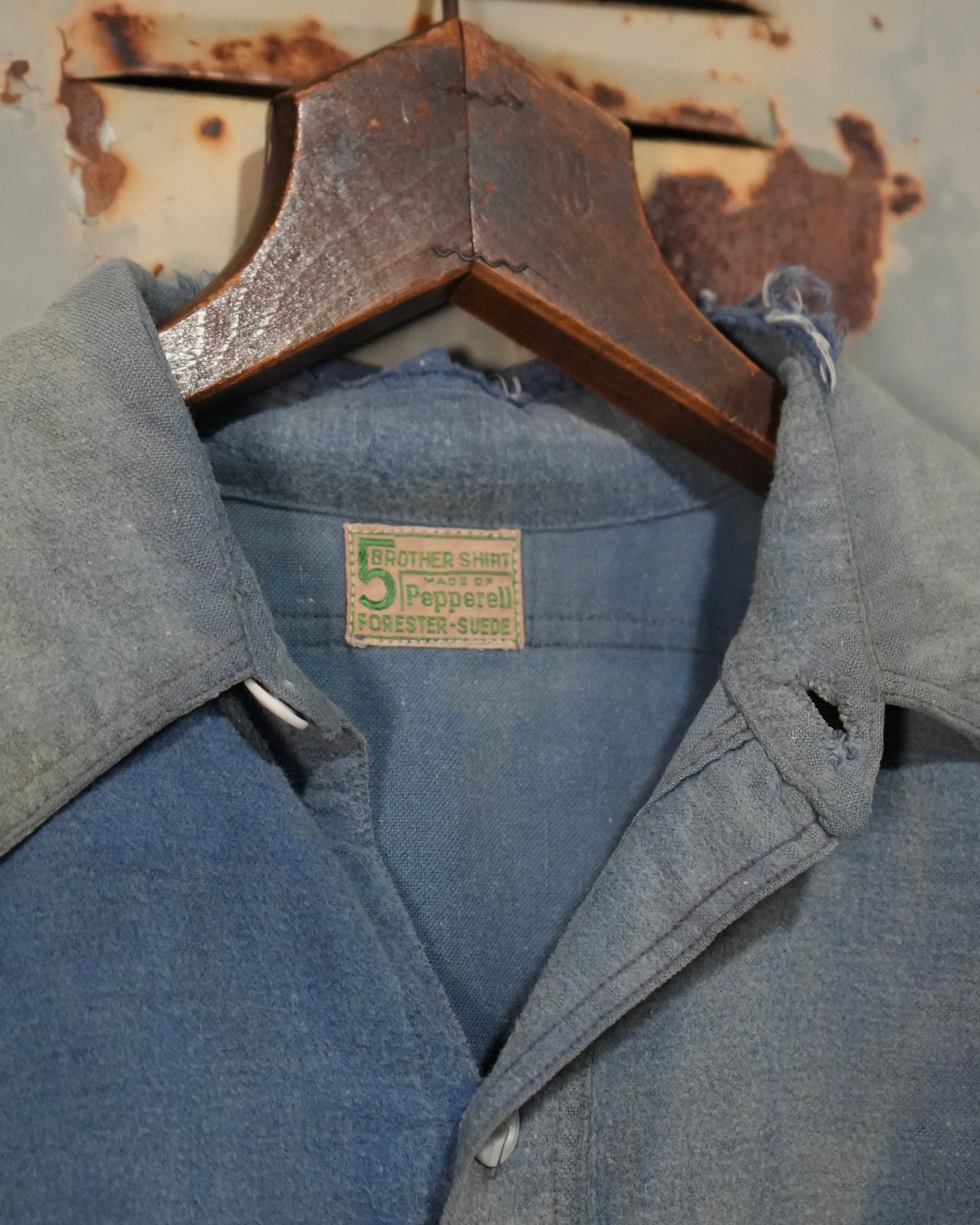 40s 5 Brothers Cotton Forester Suede Shirt