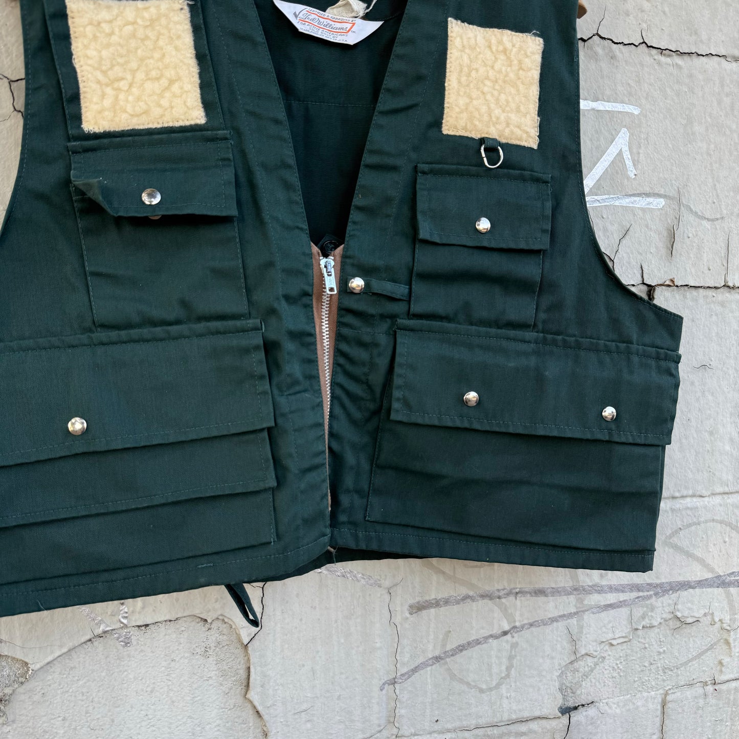 70s roebucks fishing vest